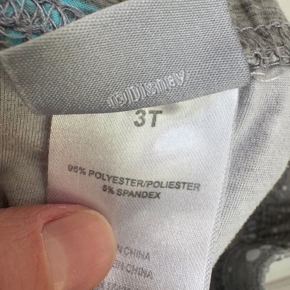 Frozen II 3T Girls Snowflake Print Gray & Blue Elsa Leggings Pants - Picture 5 of 5